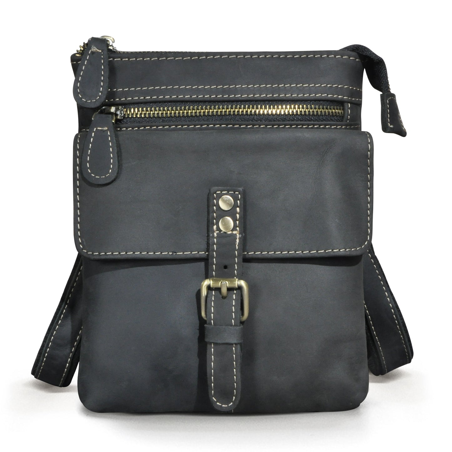 Men's Layer Oil Wax Skin Cowhide Retro Men's Chest Bags
