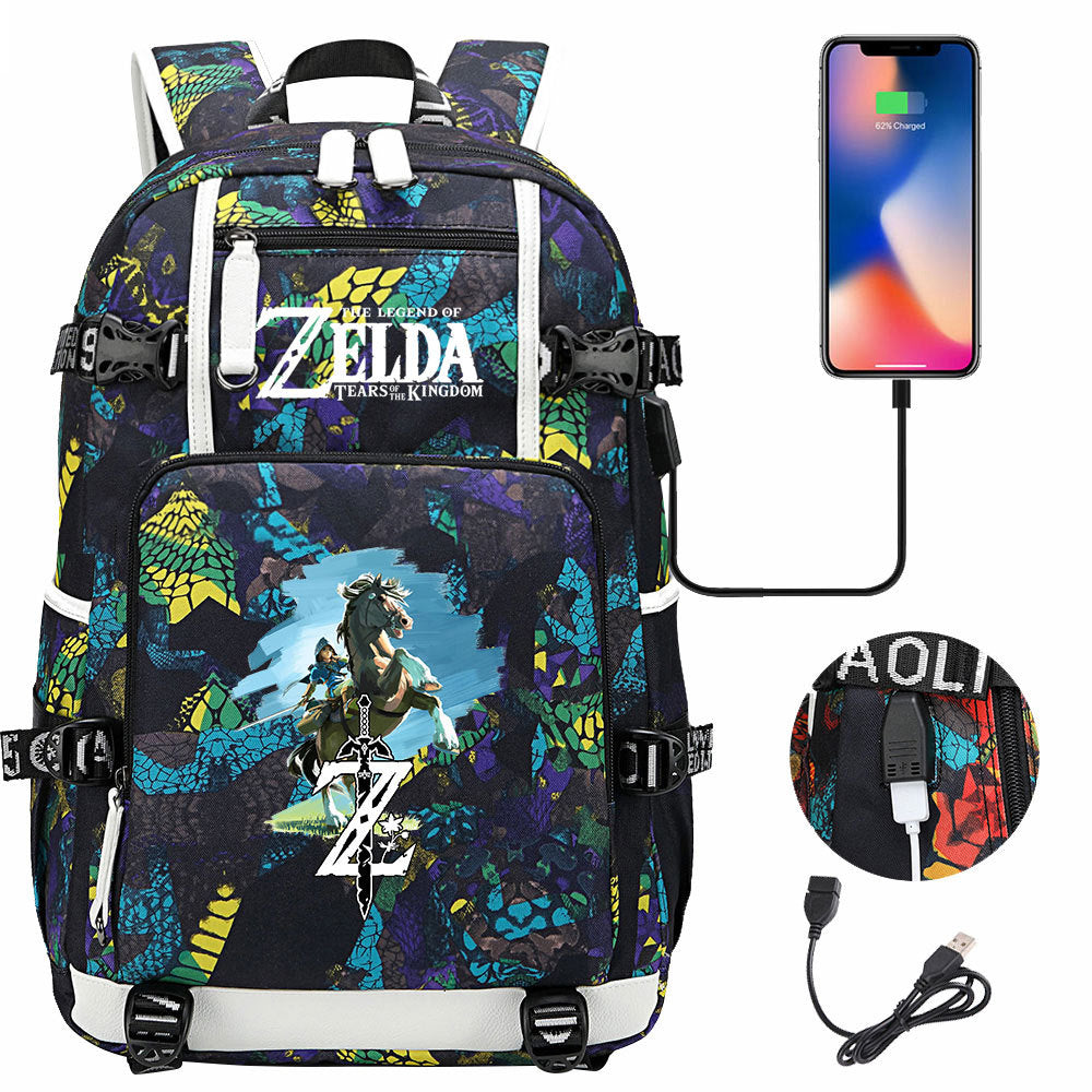 Women's & Men's Game Legend Of Zelda Printed Youth Backpacks