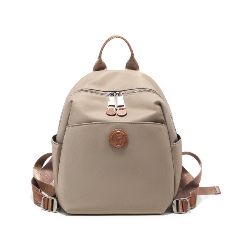 Women's Oxford Cloth With Cowhide Storage Commuter Backpacks
