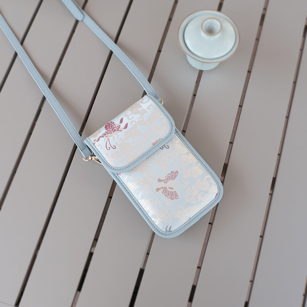 Song Dynasty Brocade Mobile Silk National Style Female Chinese Phone Bags