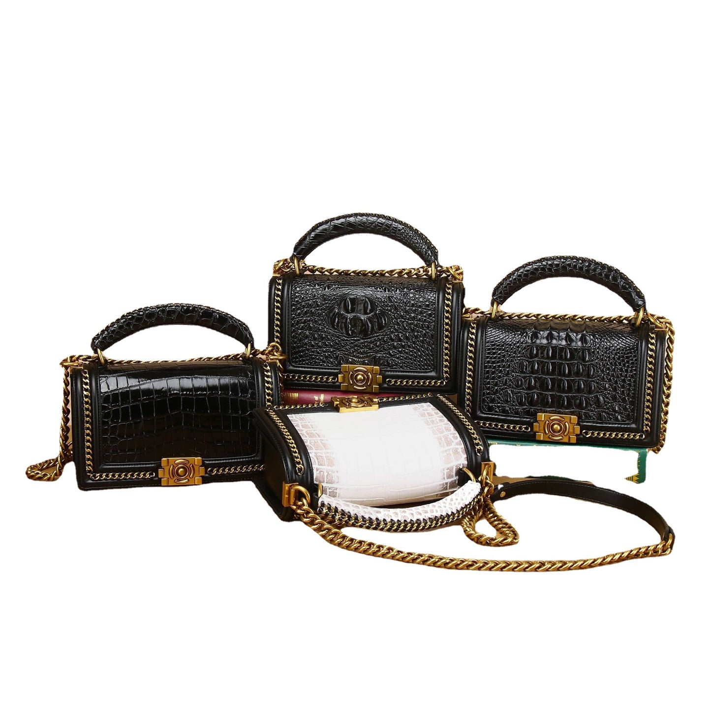 Women's Belly Pattern Hot Mom Trendy Genuine Shoulder Bags