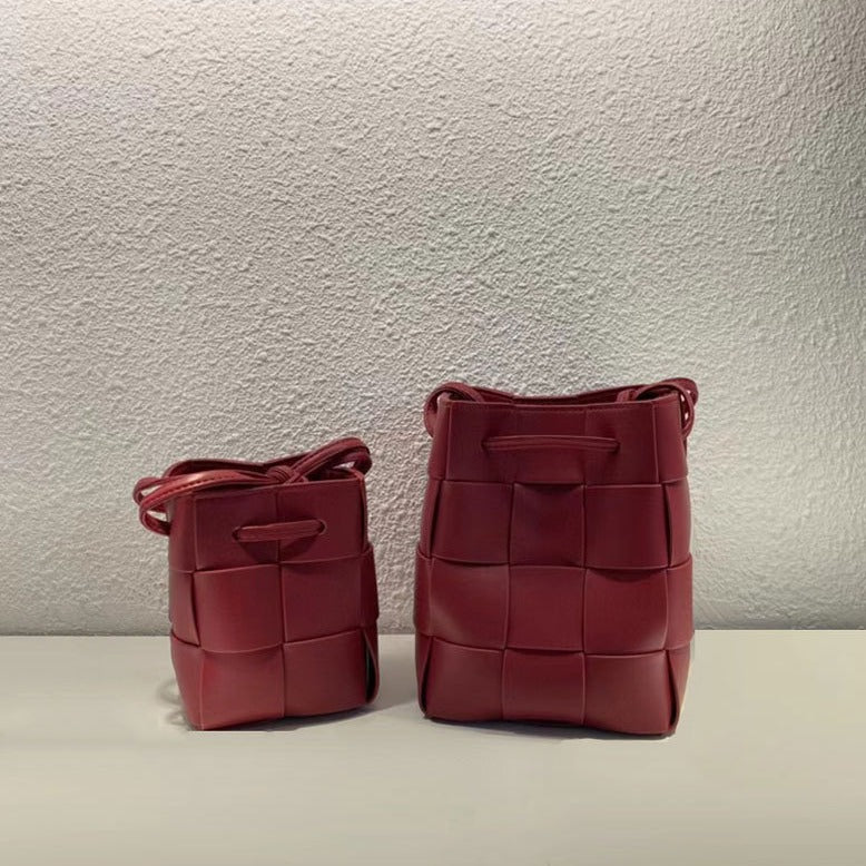 Women's Trendy Spring Woven Niche Portable Mini Bucket Bags
