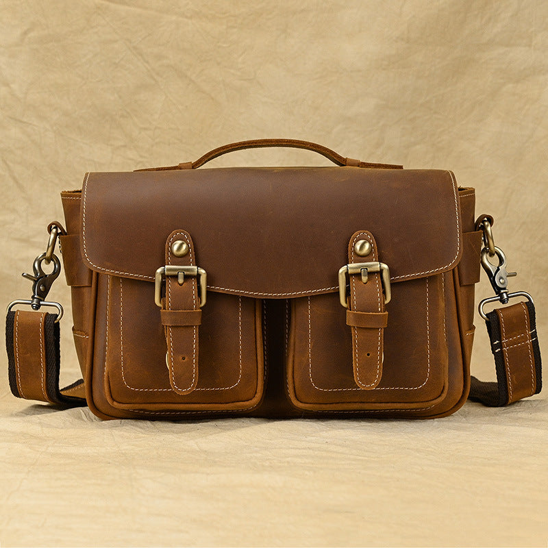 Crazy Horse Leather Genuine Out Protective Bags
