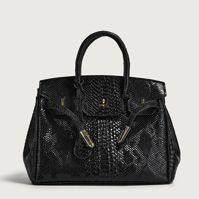 Women's Snakeskin Pattern Trendy Large Capacity Versatile Tote Bags