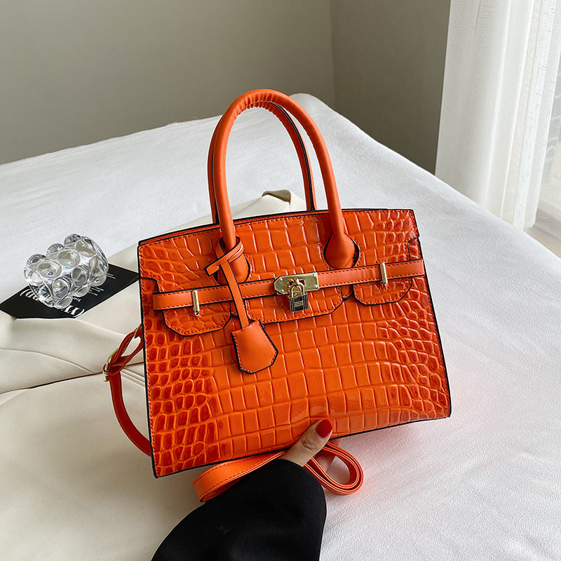 Women's Attractive Kelly Alligator Print Fashion Small Square Bags