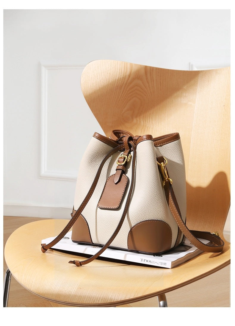 Women's Leather Versatile First Layer Cowhide Large Shoulder Bags