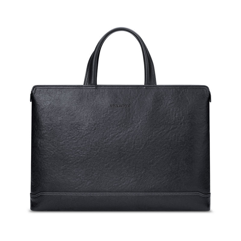 Men's Paul High Sense Cowhide Leather Business Men's Briefcases