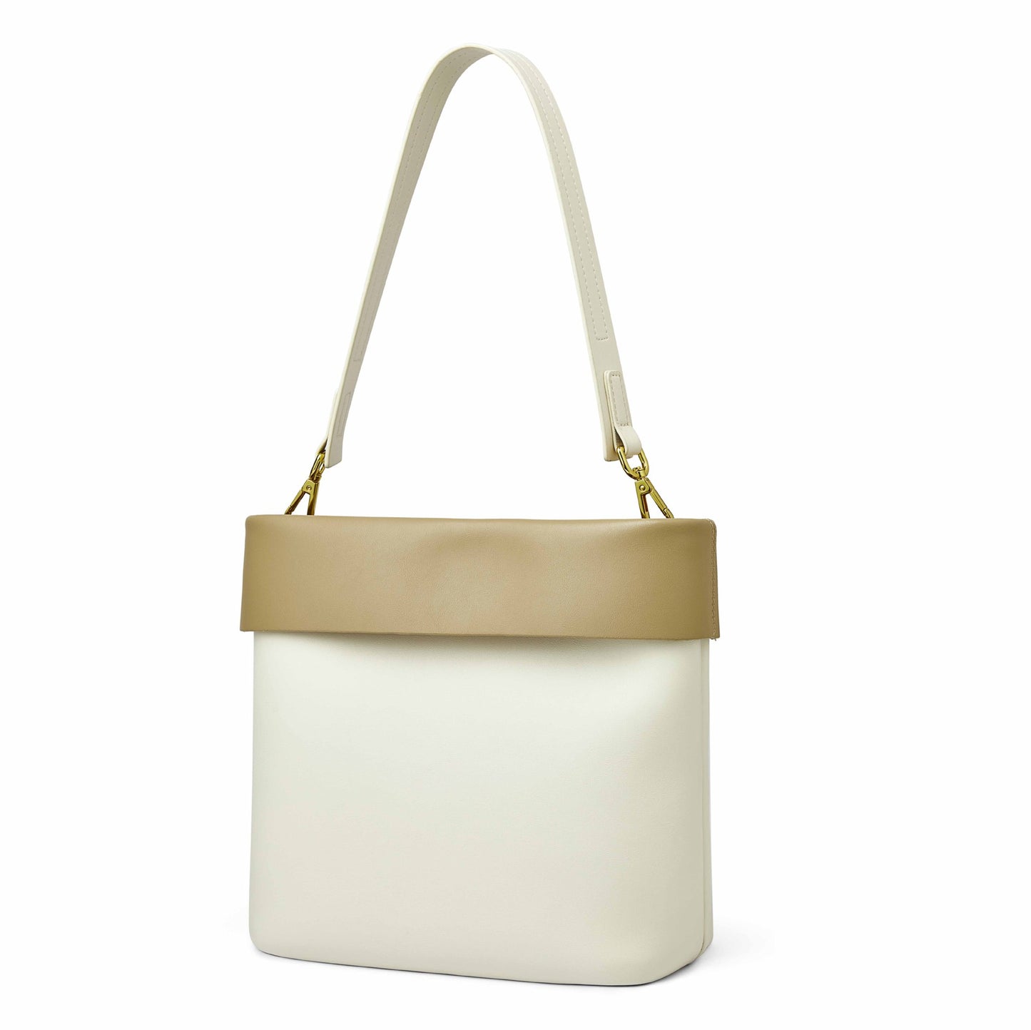 Women's Broadcast Color Matching Large Capacity Genuine Bucket Bags