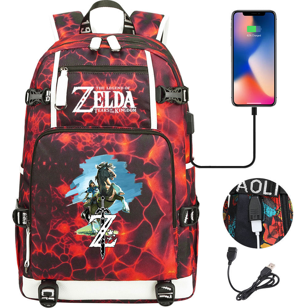 Women's & Men's Game Legend Of Zelda Printed Youth Backpacks