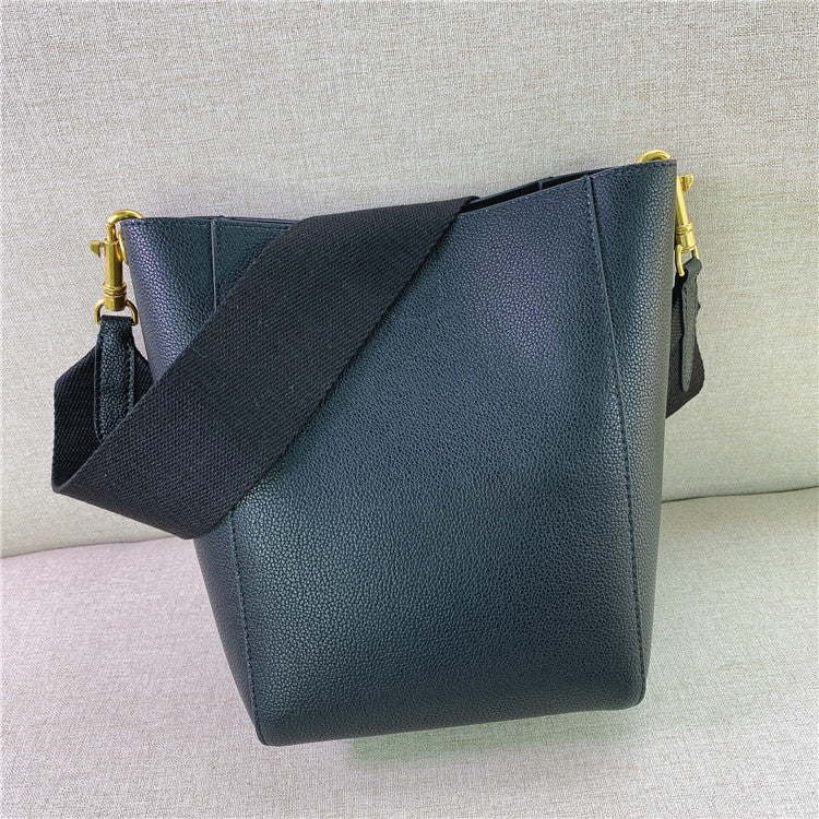Women's Wide Strap Single Leather Simple Son Bags