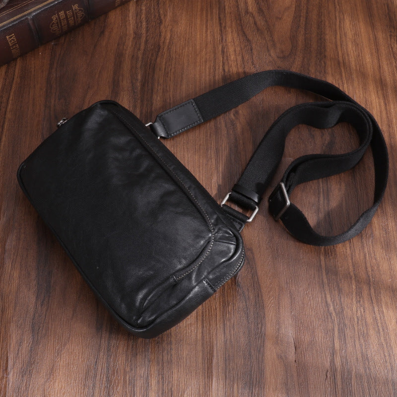 Men's Leather Fashion First Layer Cowhide Clutch Bags
