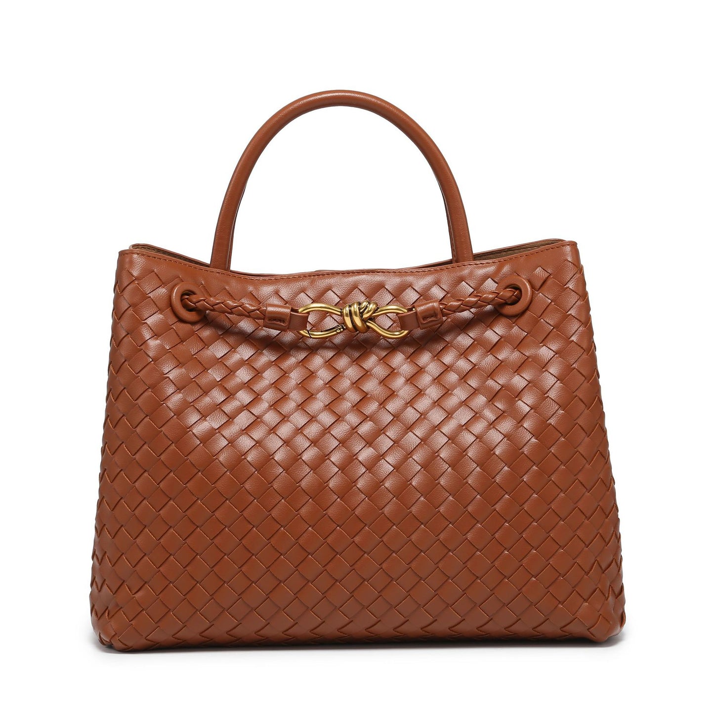 Woven Metal Cord Fastener Large Capacity Crossbody Bags