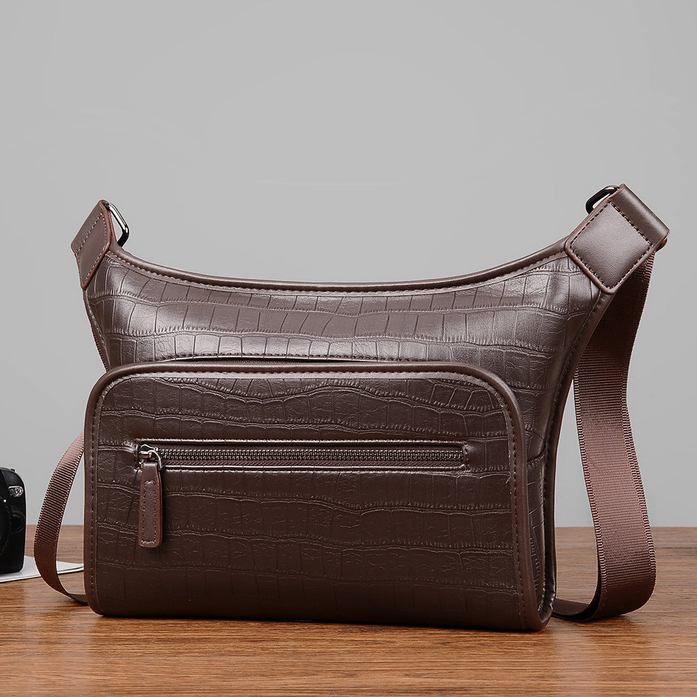Men's Black Large Capacity Crocodile High Quality Versatile Men's Messenger Bags