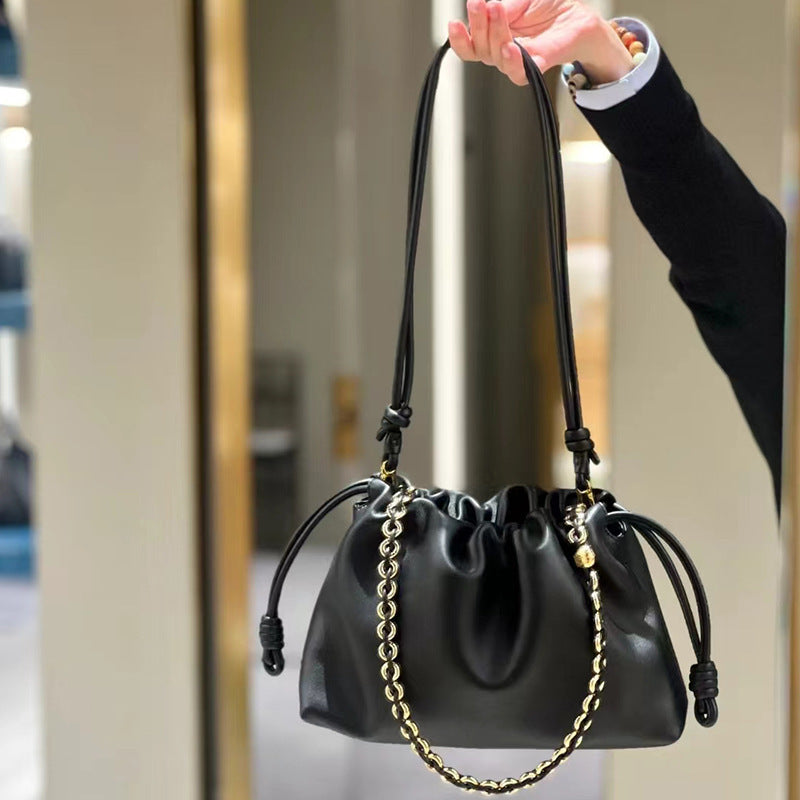 Pretty Chain Lucky Drawstring Cloud Fashion Bucket Bags