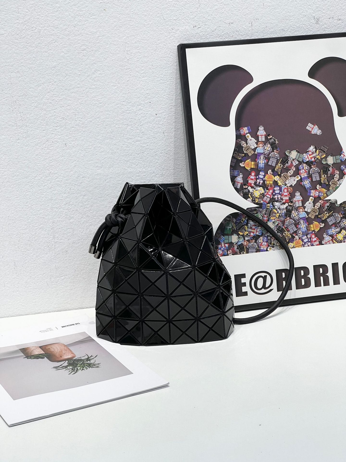 Women's Diamond Drawstring Bundle Life Piece Bucket Bags