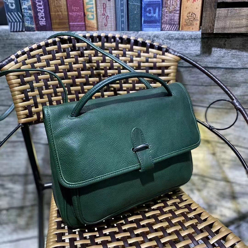Women's Handmade Cowhide Advanced Texture Design Commuter Shoulder Bags