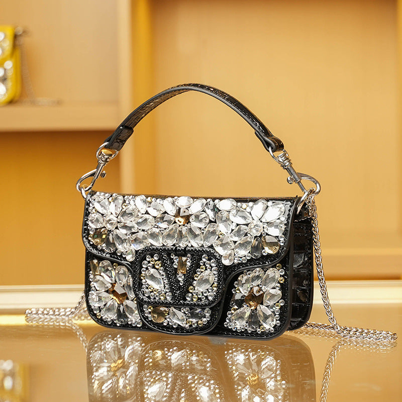 Vintage Chain Fashion For Dinner French Small Square Bags