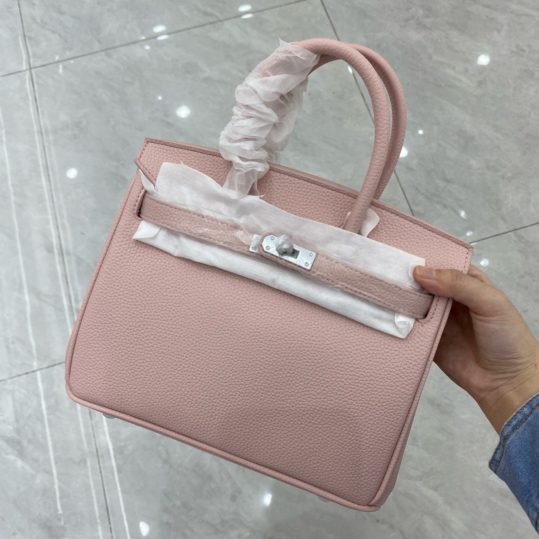 Women's Pattern Cowhide Leather Platinum Portable Versatile Handbags