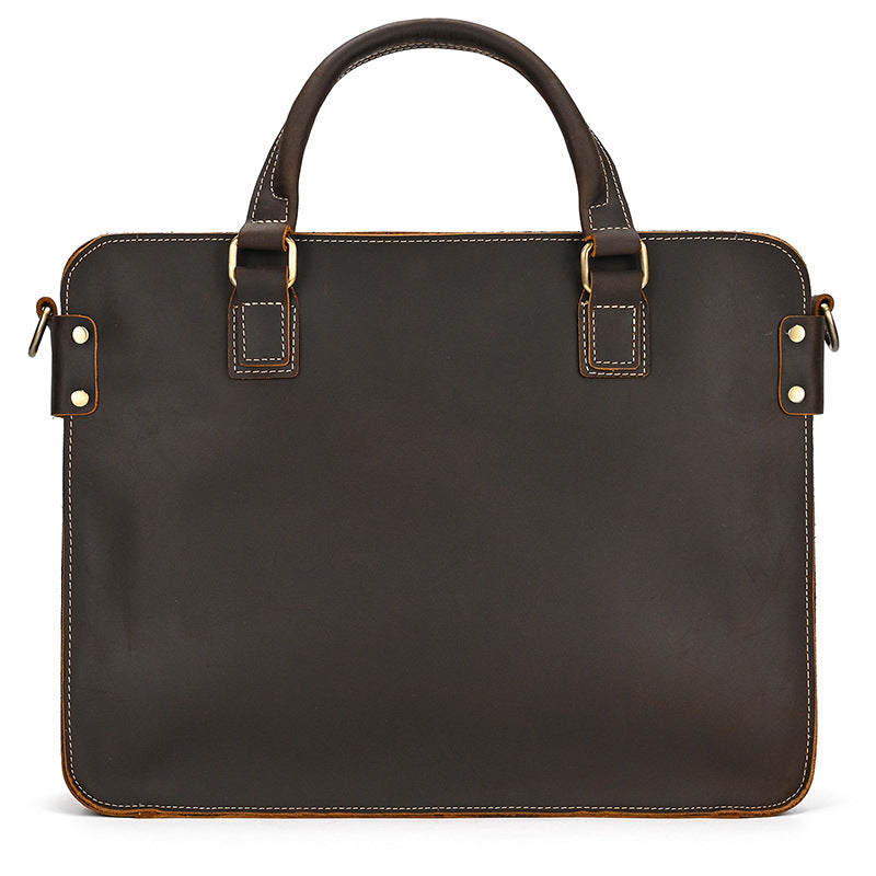 Crazy Horse Leather Inch Computer First Men's Briefcases