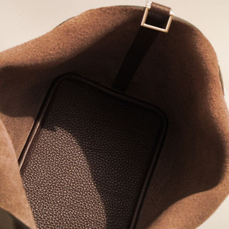 Layer Cowhide Soft Genuine Leather Vegetable Basket Crossbody Bags
