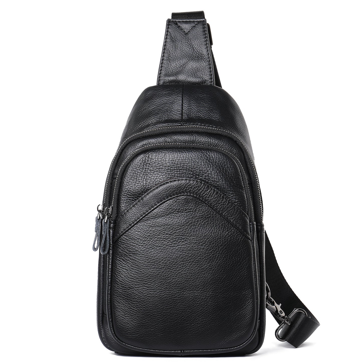 Men's Genuine Leather Large Capacity First Layer Men's Chest Bags