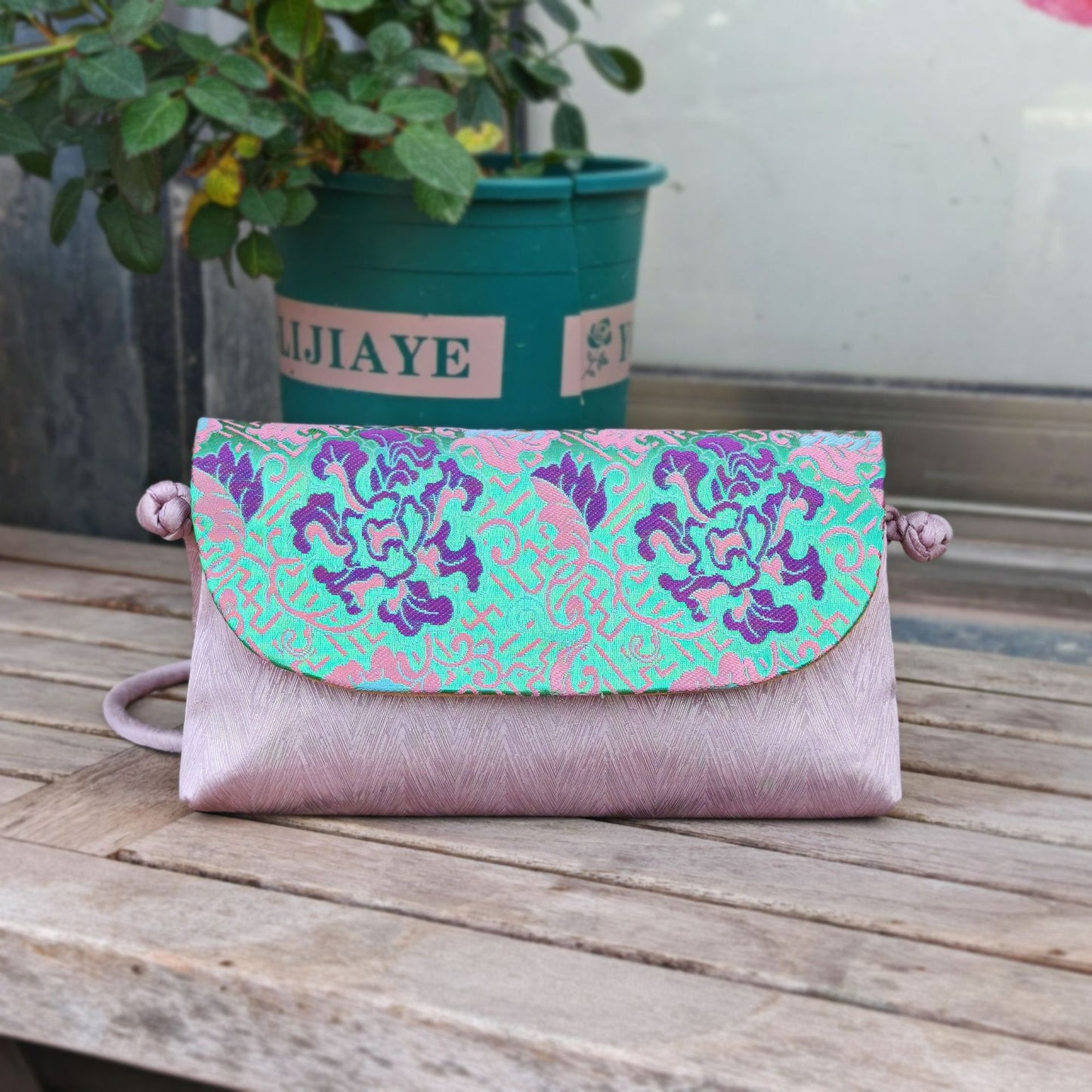 Women's Dynasty Brocade Fabric Han Chinese Clothing Small Square Bags