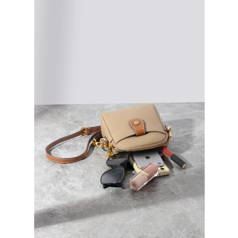 Women's Genuine Leather Fashion Mom Mobile Mini High-grade Single Phone Bags