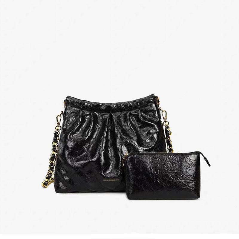 Women's High-grade Large Capacity Garbage Versatile Chain Bucket Bags