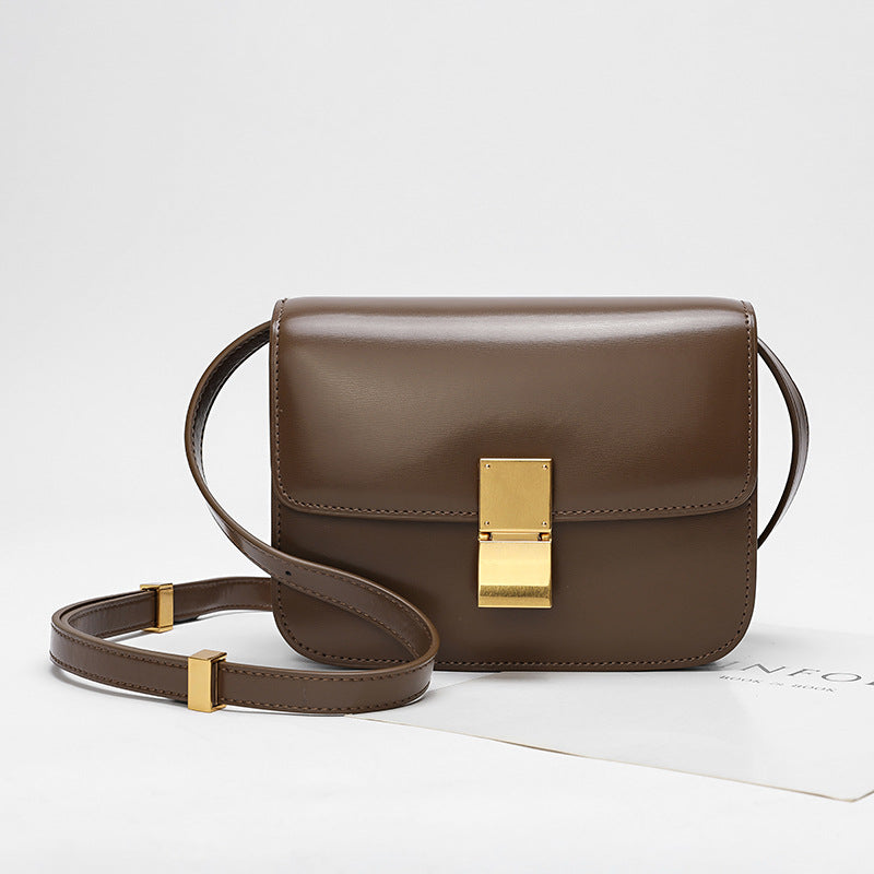 Women's Caramel Tofu High Sense Versatile Retro Small Square Bags