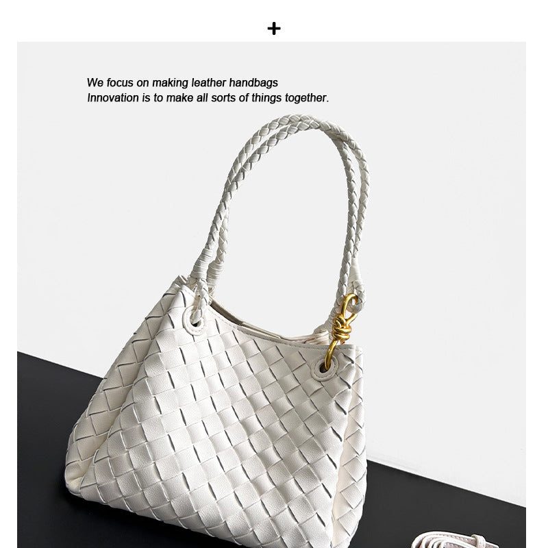 Authentic Leather Weave Parachute Shu Portable Vegetable Bags