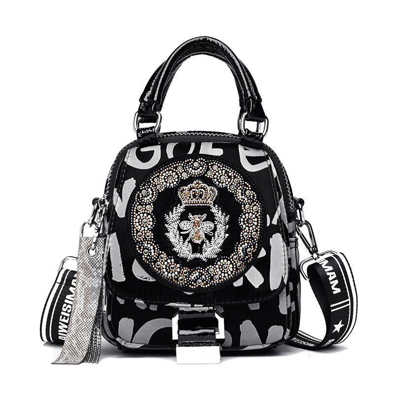 Women's Super Popular Western Style Bright Leather Backpacks