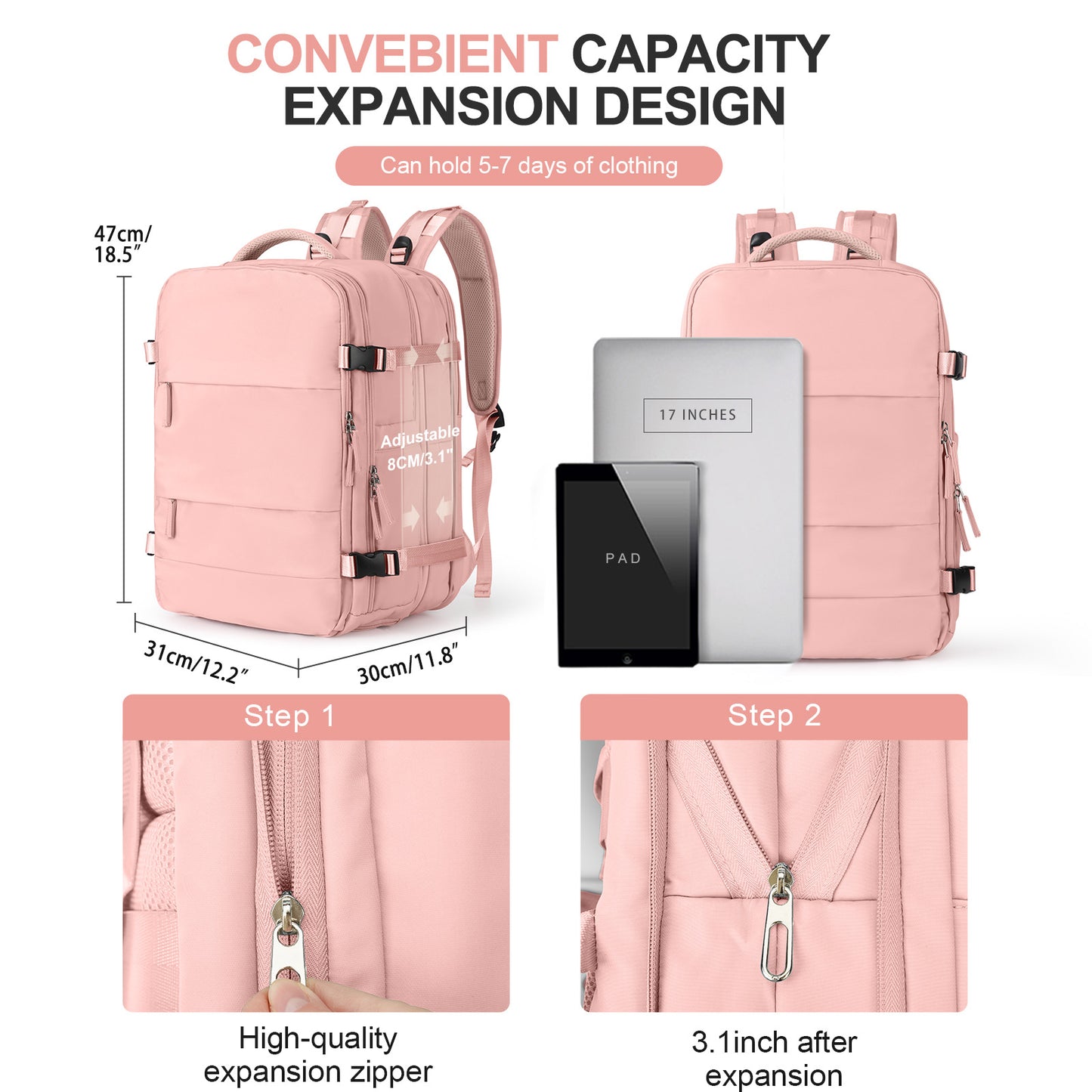 Women's Large Capacity Boarding Business Early College Backpacks