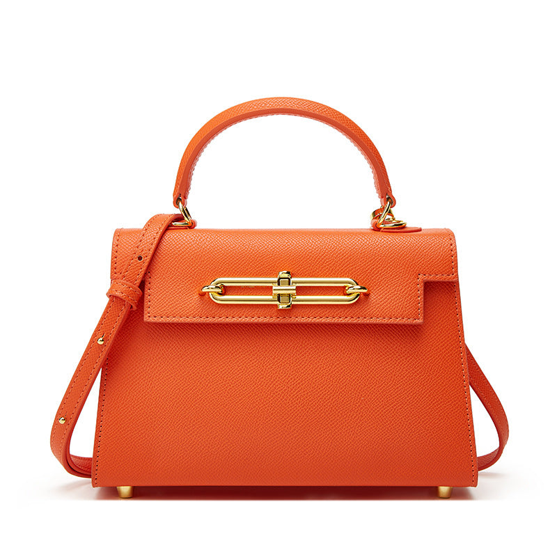 Fashion Genuine Leather Kelly Temperament Commute Handbags
