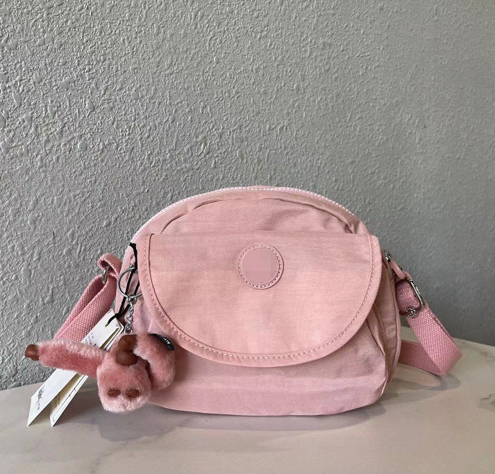 Women's Summer Monkey Fashion Nylon Round Flap Crossbody Bags