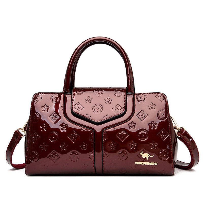 Women's Autumn Patent Leather Elegant Generous Fashionable Handbags