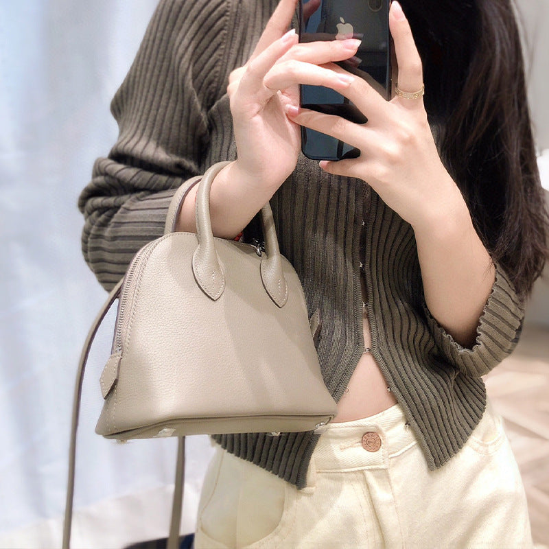 Wax Line Bowling Shell Top Layer Crossbody Bags