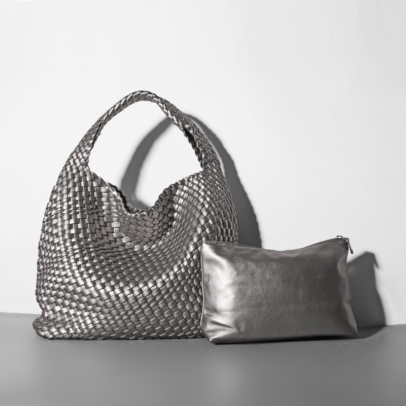 Women's Fashion Woven Hand Large Capacity Combination Shoulder Bags