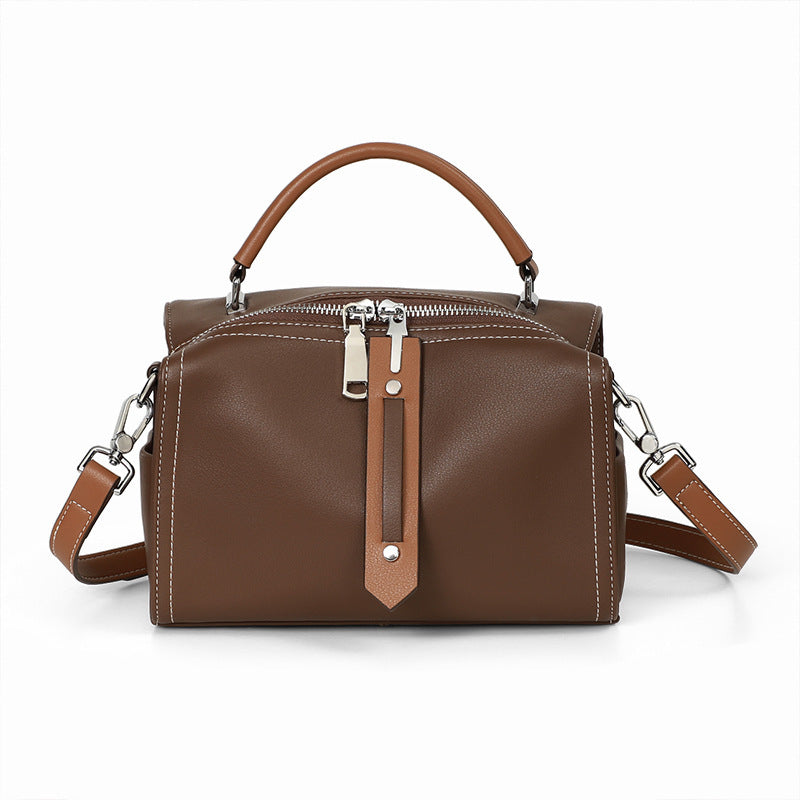 Women's Summer Advanced Texture Genuine Leather Large Crossbody Bags
