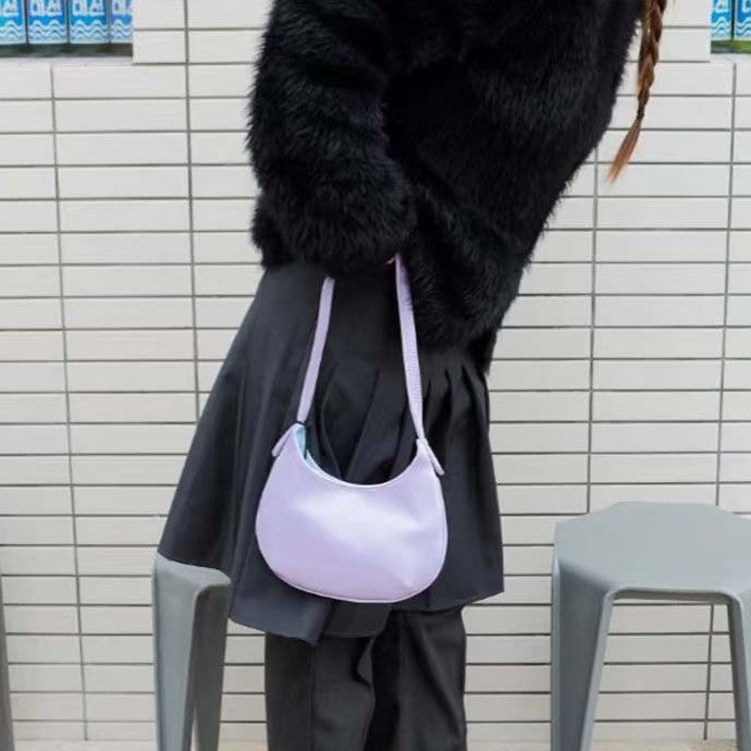 Women's High-grade Portable Underarm Korean Satin Selenodont Armpit Bags