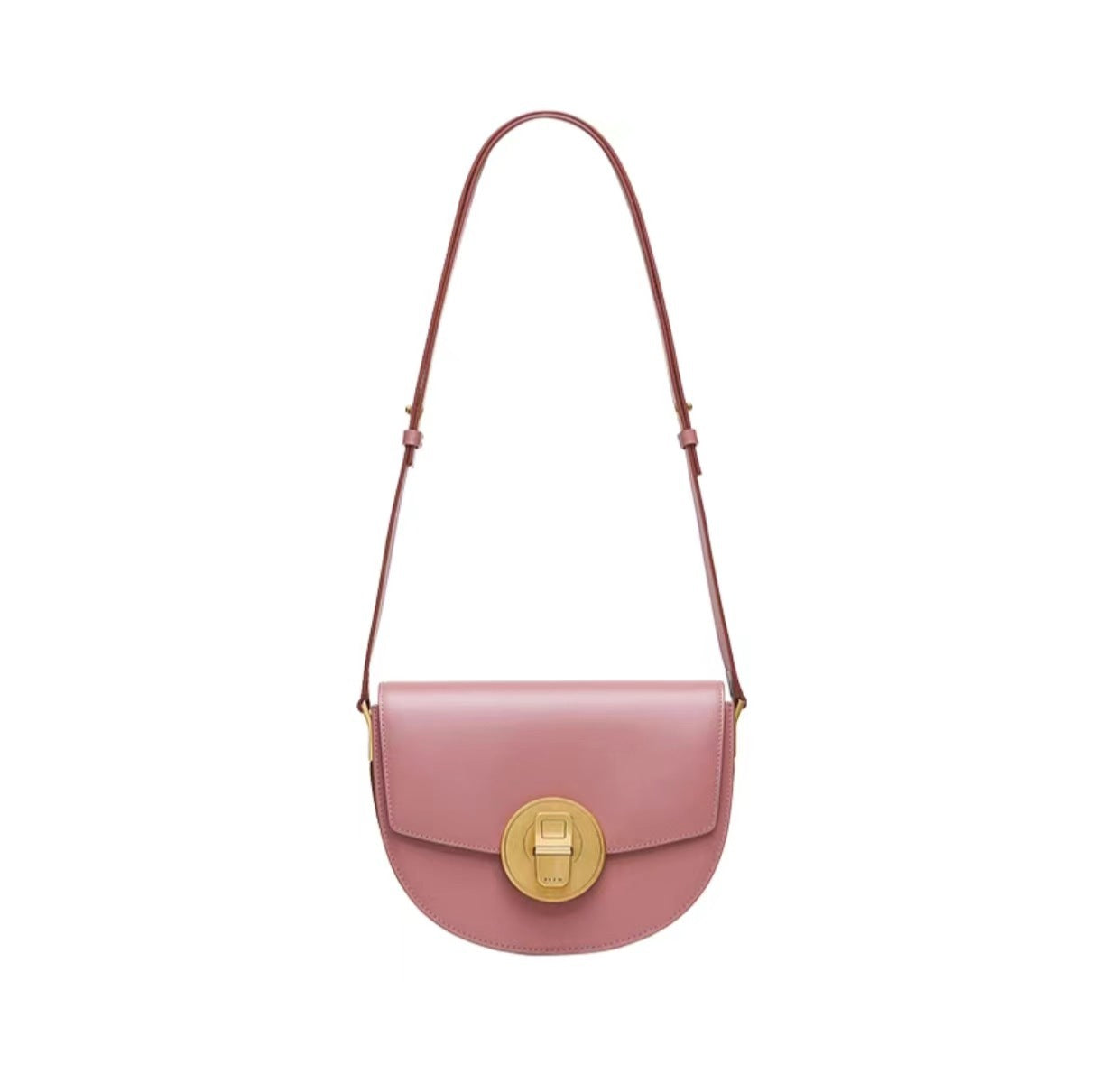 Cans Series Large Saddle Genuine Leather Crossbody Bags