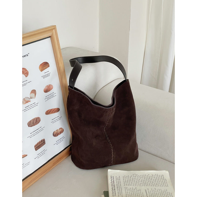 Wire Matte Cowhide Cross Body Niche Retro Shoulder Bags