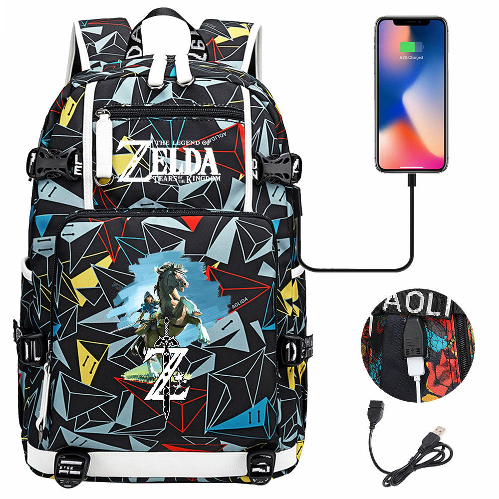 Women's & Men's Game Legend Of Zelda Printed Youth Backpacks