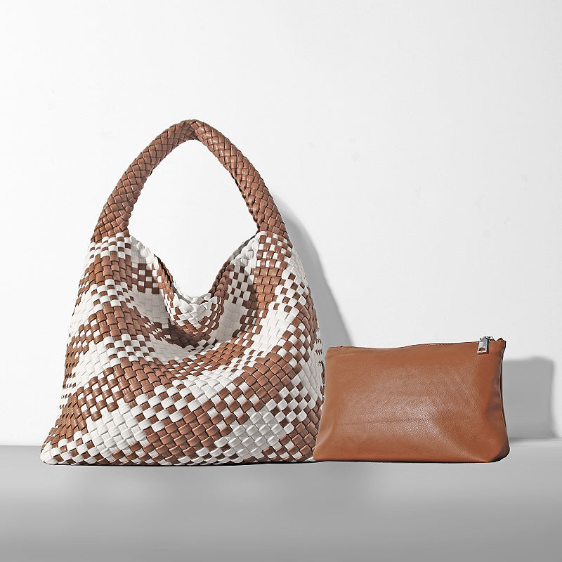Women's Fashion Woven Hand Large Capacity Combination Shoulder Bags