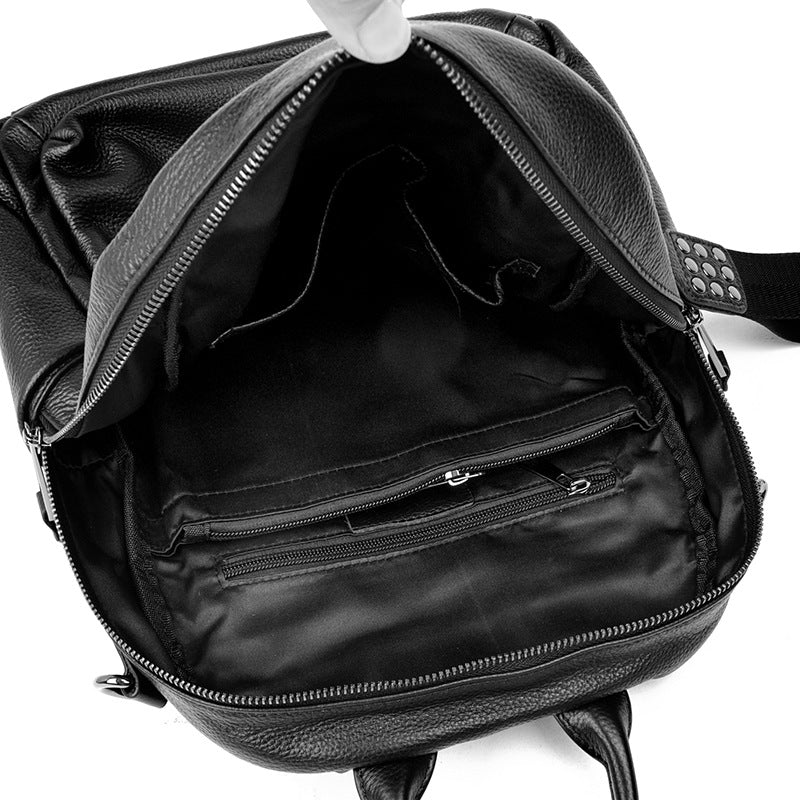 Women's Leather Large Capacity High-grade Simple Fashion Backpacks