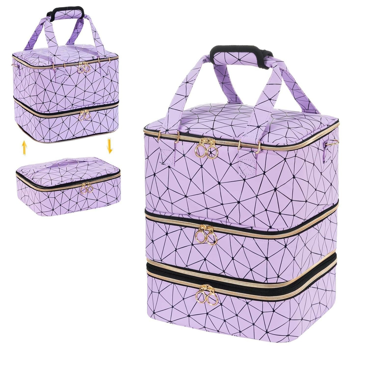 Portable High-grade Detachable Large Capacity Nail Polish Storage Can Cosmetic Bags
