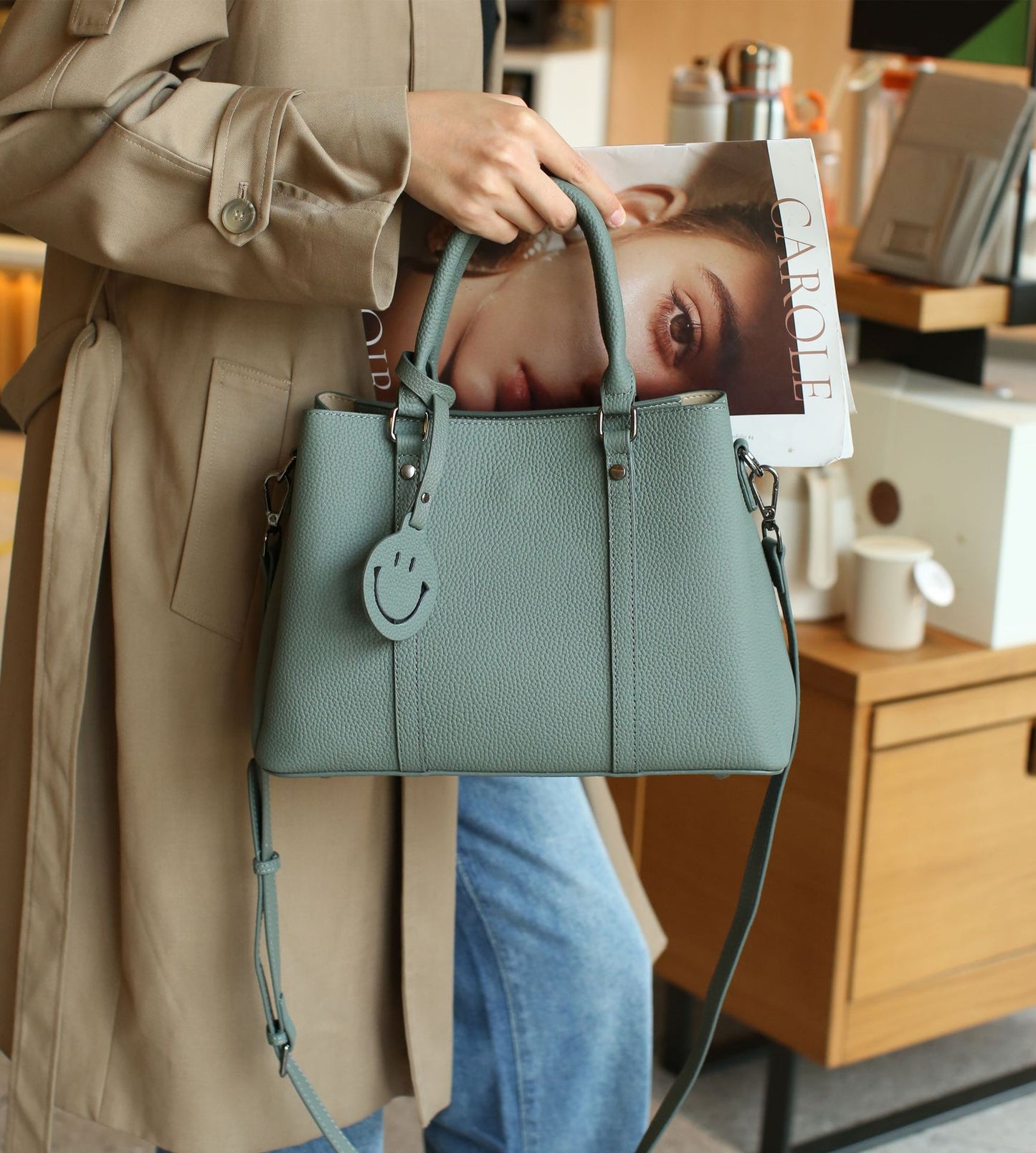 Women's First Layer Leather Large Capacity Fashion Shoulder Bags