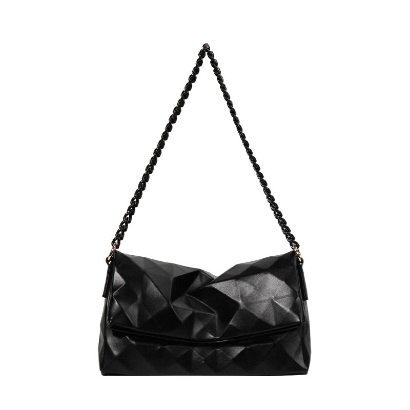 Geometric Underarm Fashionable Rhombus Chain Three-dimensional Shoulder Bags