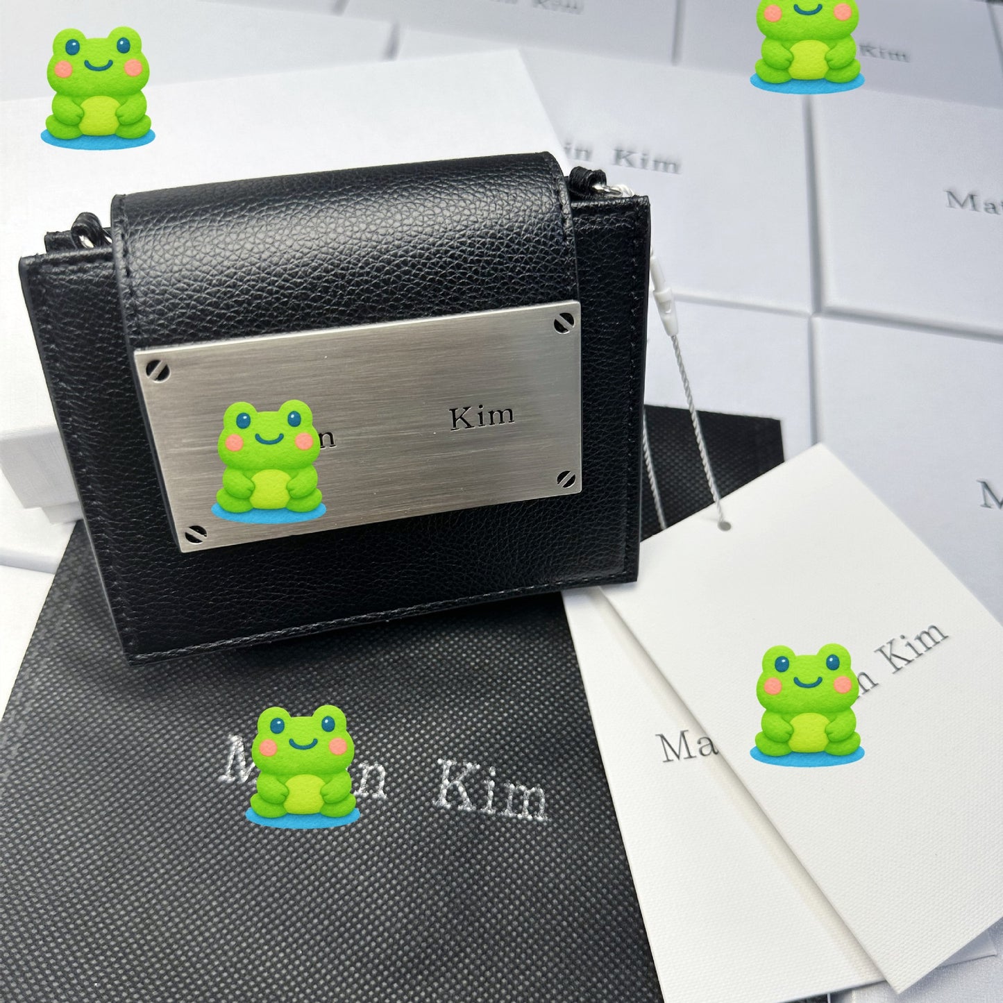 Women's Chain Genuine Leather Mini Waste Earphone Coin Purses