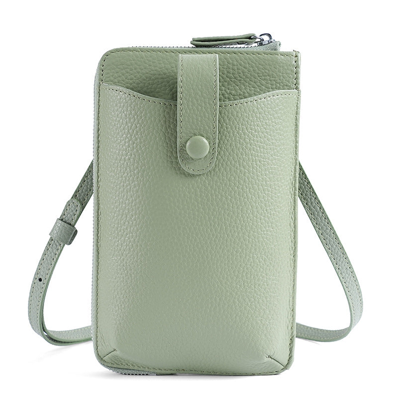 Genuine Leather Multiple Slots Top Layer Phone Bags