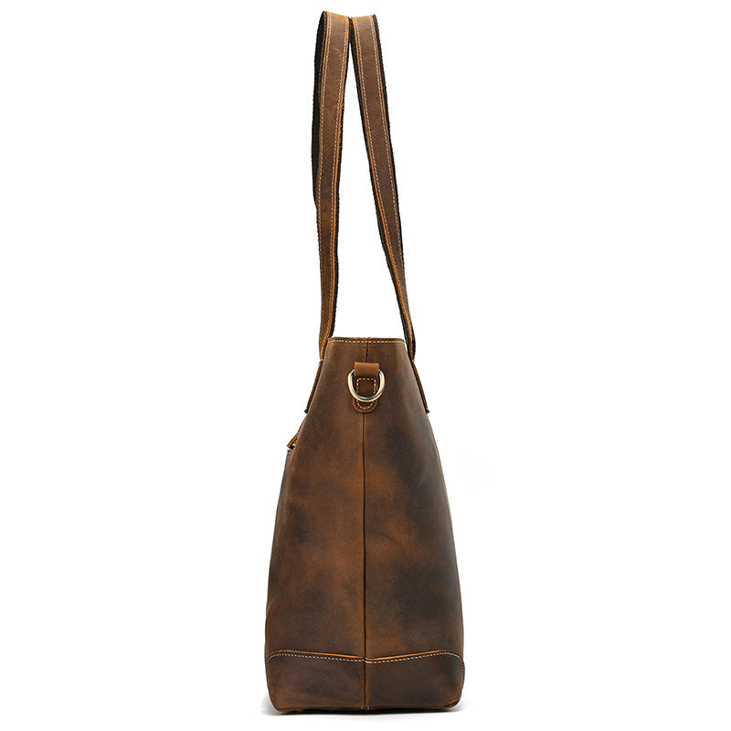 Women's & Men's & Horse Leather Large Capacity Cowhide Tote Bags